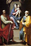 GIuseppe Cesari Called Cavaliere arpino Madonna and Child with Sts oil painting on canvas